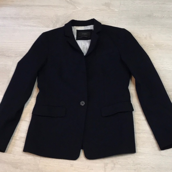 J.Crew dark navy wool one button Regent blazer jacket - Picture 5 of 11